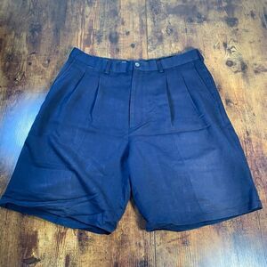 Ping  Golf  Shorts Mens Size 36 Navy Blue Rayon Poly  Lightweight‎ Flat Front